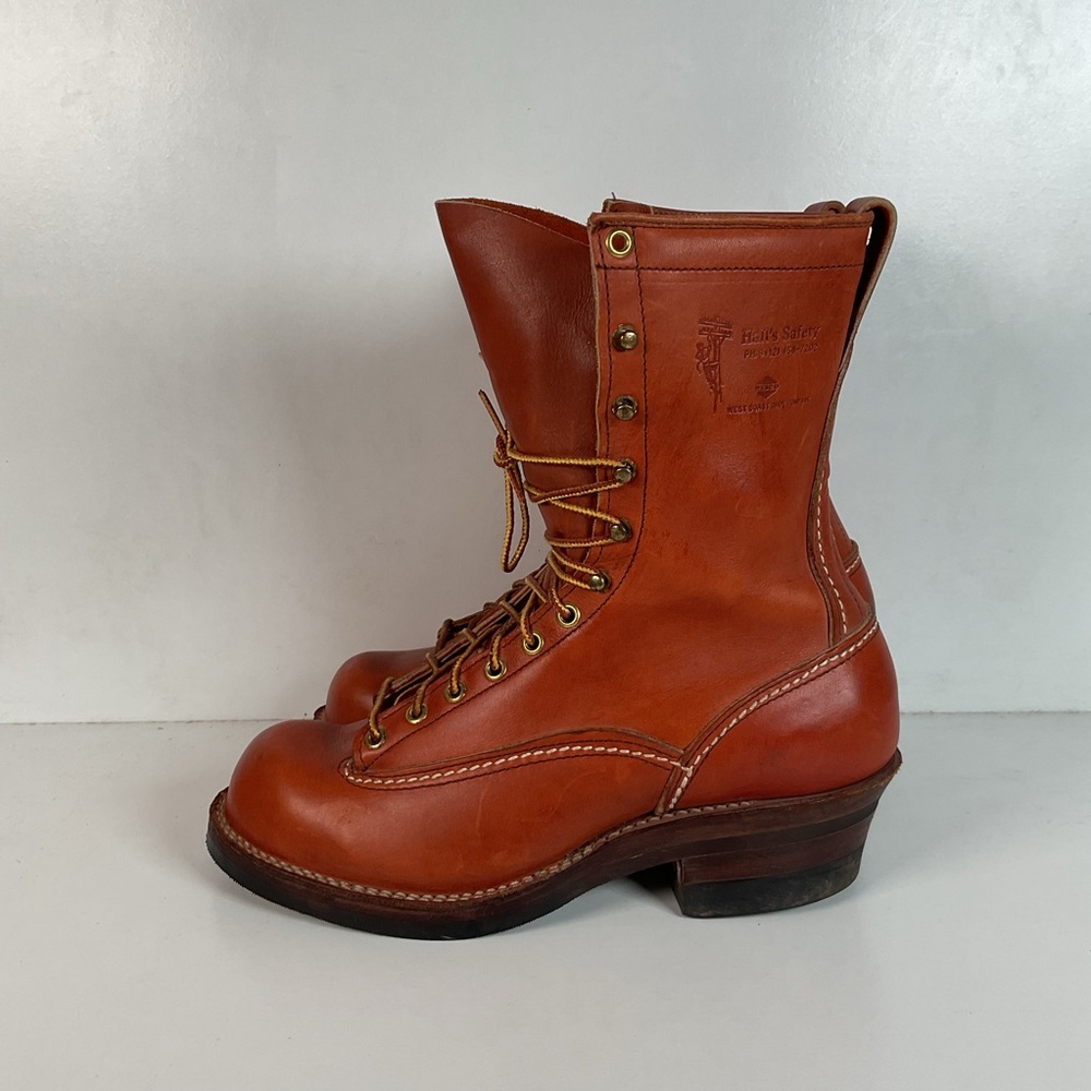 Wesco for Hall’s Safety Linesman Boots 8.5 D Job Master Old Logo West Coast - Picture 14 of 16